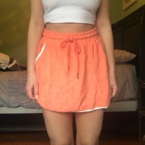 High-waisted hydrocotton coral skirt